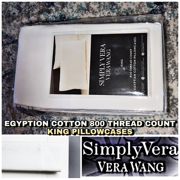 Simply Vera Vera Wang Other - NWT - SIMPLY VERA VERAWANG - Egyptian Cotton 800 Thread Count Pillowcase Set